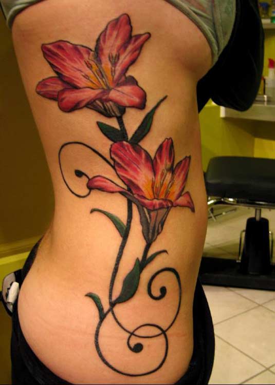 flower lily tattoos. lily tattoos 500x700 .